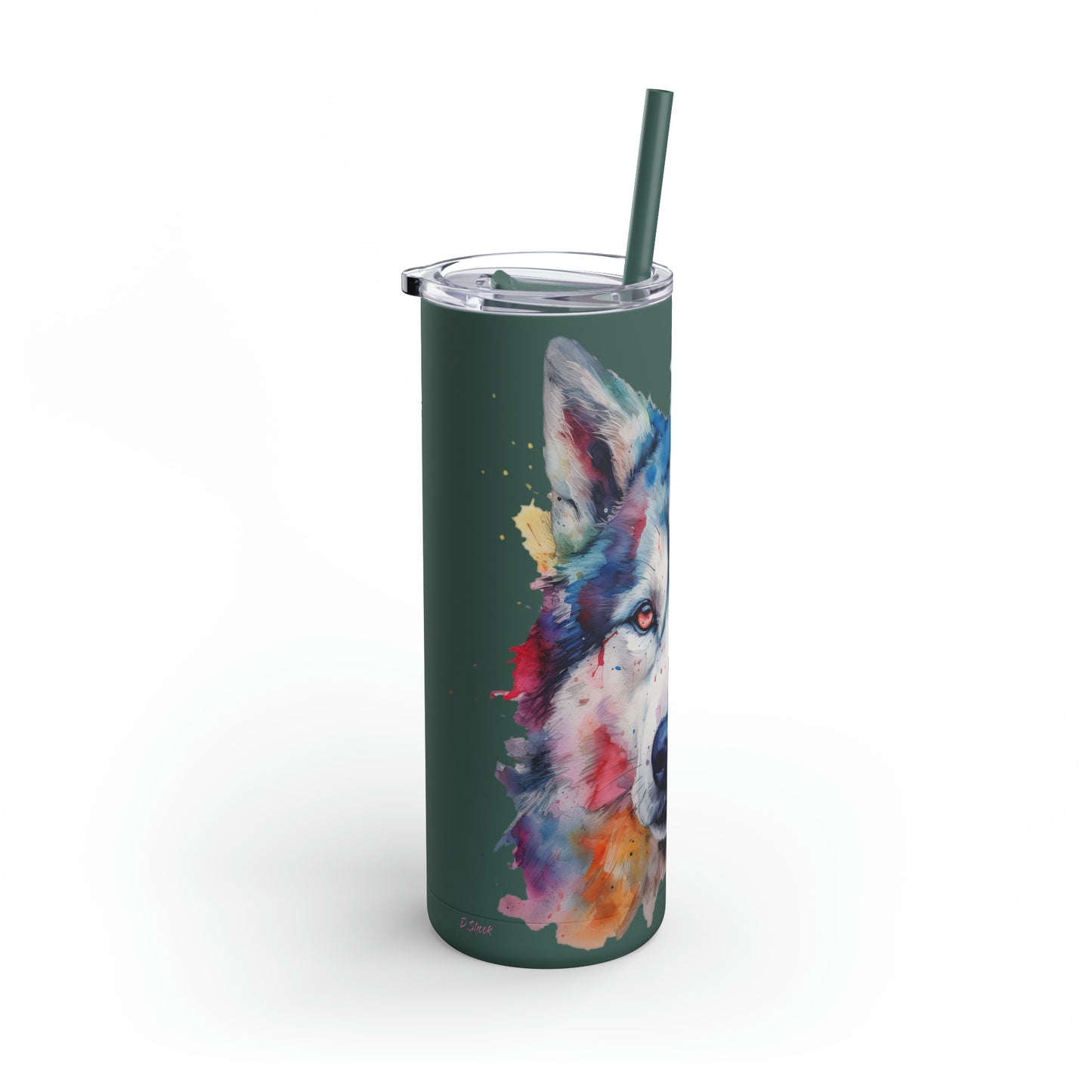 Siberian Husky 2 Maars Maker Skinny Matte Tumbler, 20oz