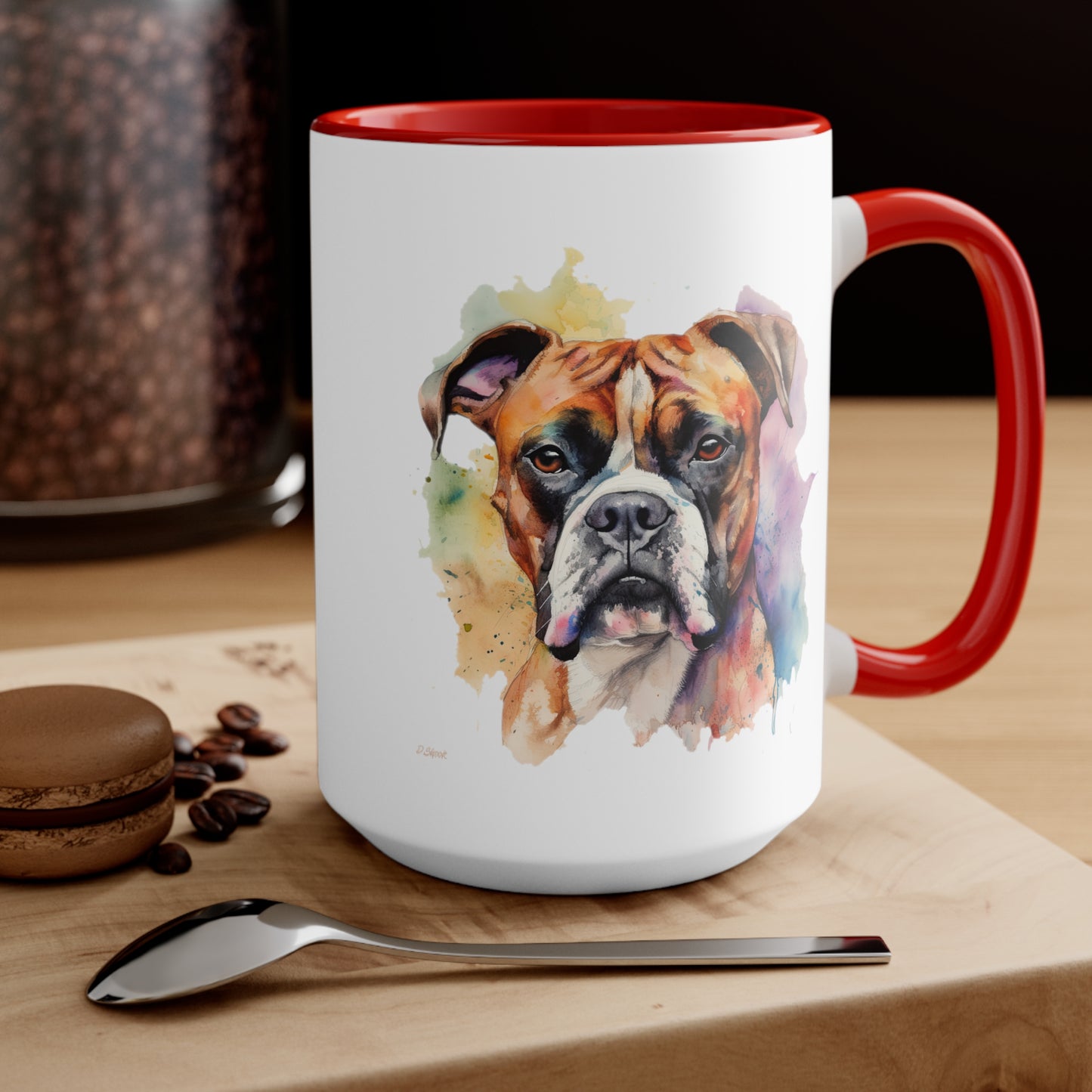 Boxer 2 Accent Mugs