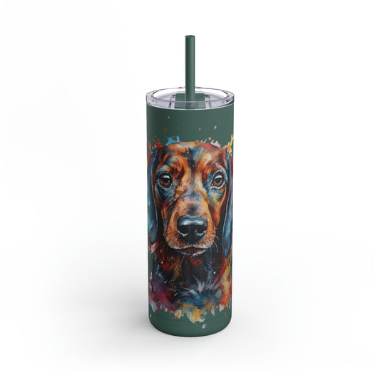 Dachshund 3 Maars Maker Skinny Matte Tumbler, 20oz