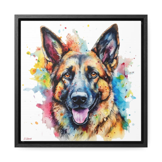 German Sheppard 1 Gallery Canvas Wraps, Square Frame