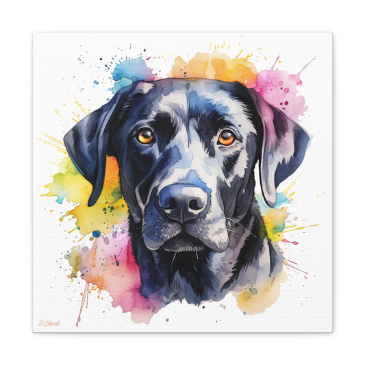 Black Lab 4 Canvas Gallery Wraps
