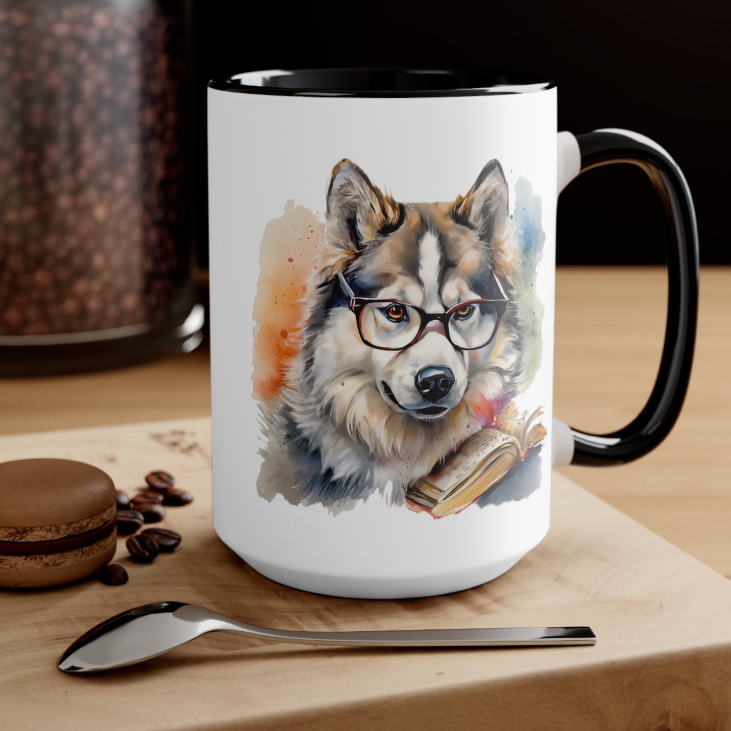 Alaskan Malamute 4 Accent Mugs
