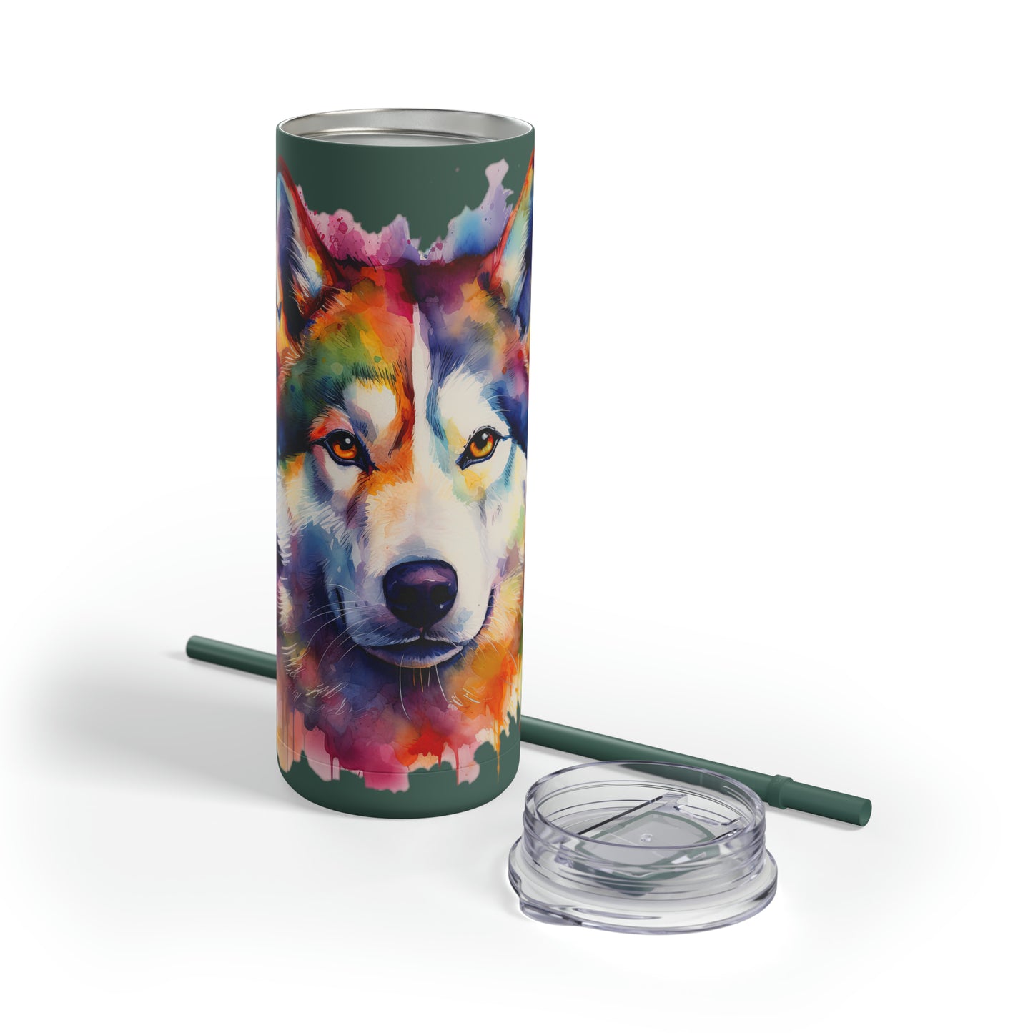 Siberian Husky 1 Maars Maker Skinny Matte Tumbler, 20oz
