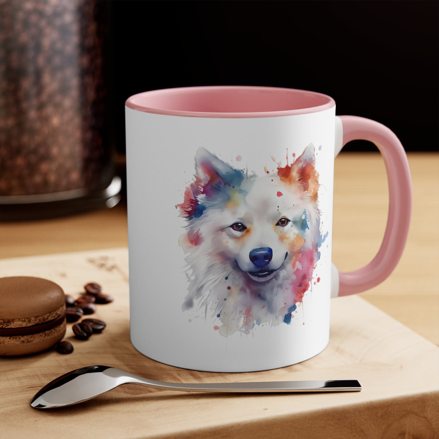 American Eskimo Dog 1 Accent Mugs