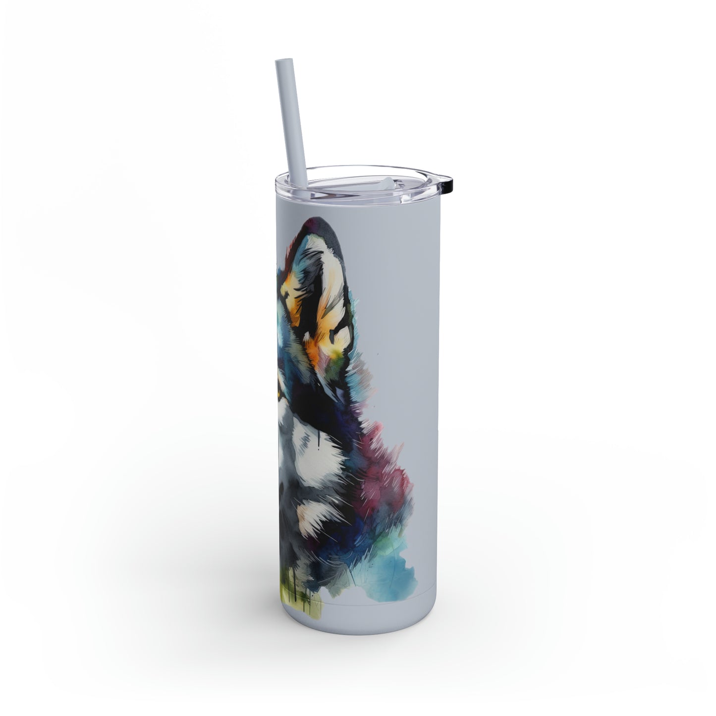 Siberian Husky 3 Maars Maker Skinny Matte Tumbler, 20oz