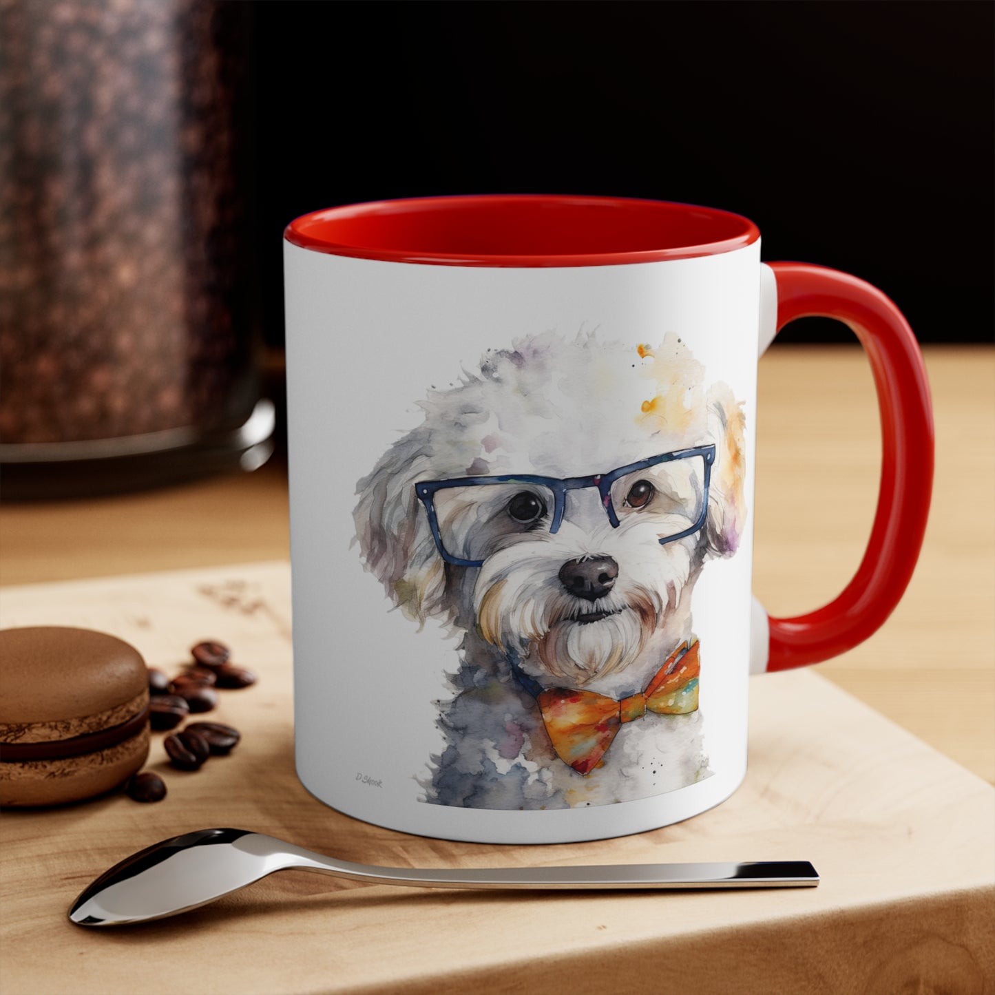 Bichon Frise 4 Accent Mugs