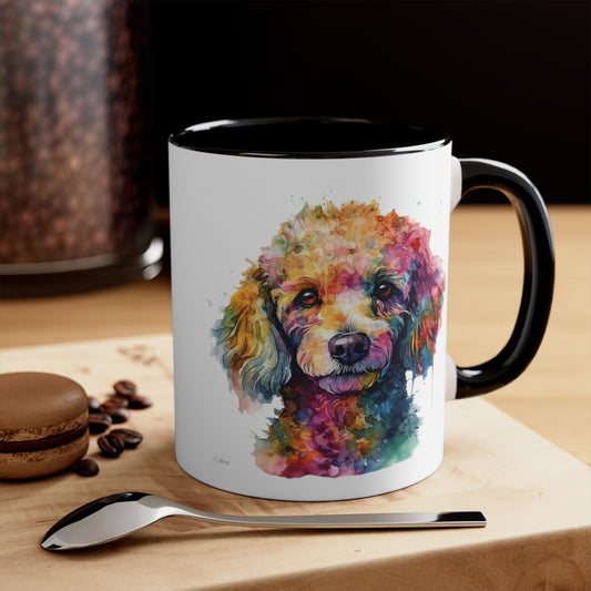 Poodle 2 Accent Mugs