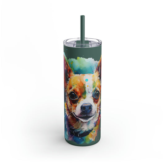 Chihuahua 1 Maars Maker Skinny Matte Tumbler, 20oz