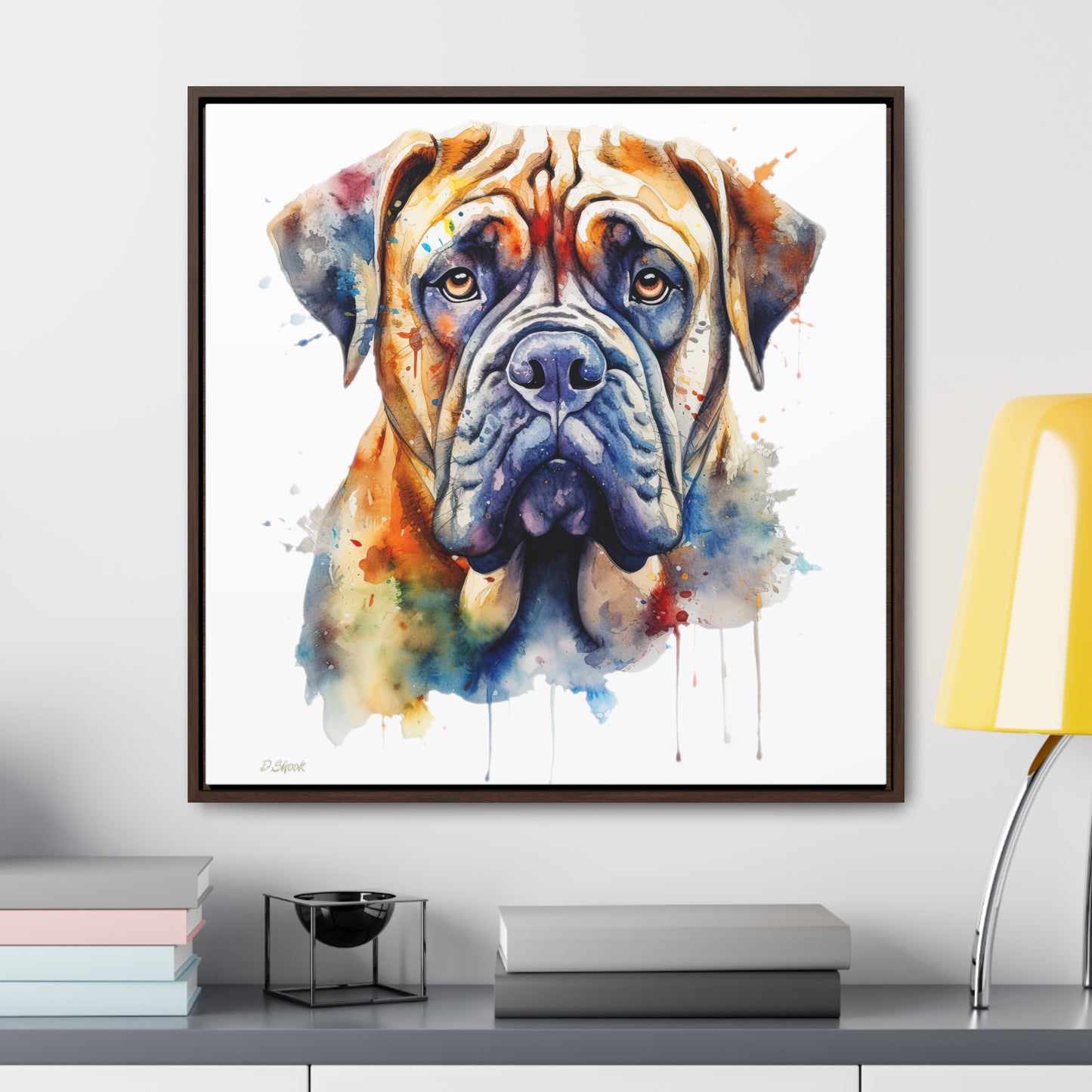 Bullmastiff 3 Gallery Canvas Wraps, Square Frame
