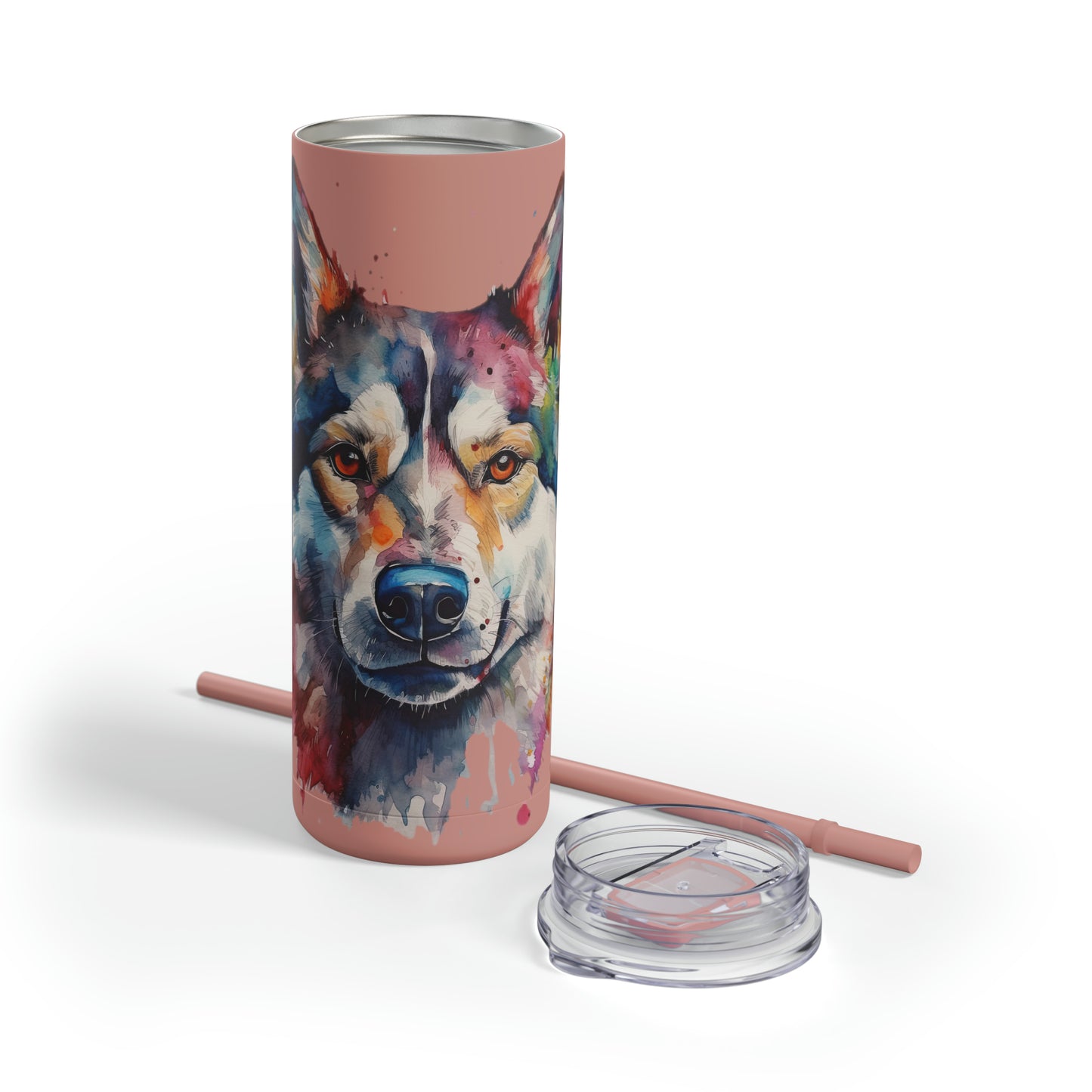 Siberian Husky 4 Maars Maker Skinny Matte Tumbler, 20oz