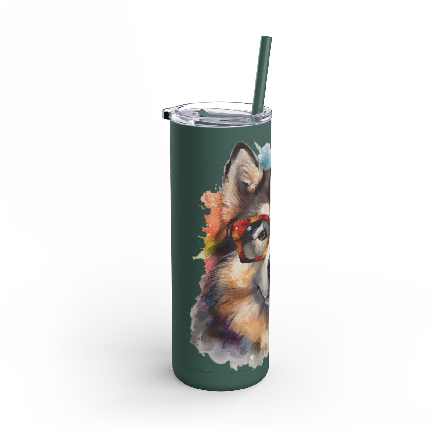 Alaskan Malamute 5 Maars Maker Skinny Matte Tumbler, 20oz