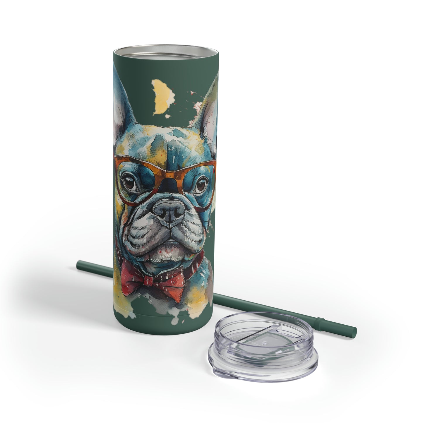 French Bulldog 5 Maars Maker Skinny Matte Tumbler, 20oz