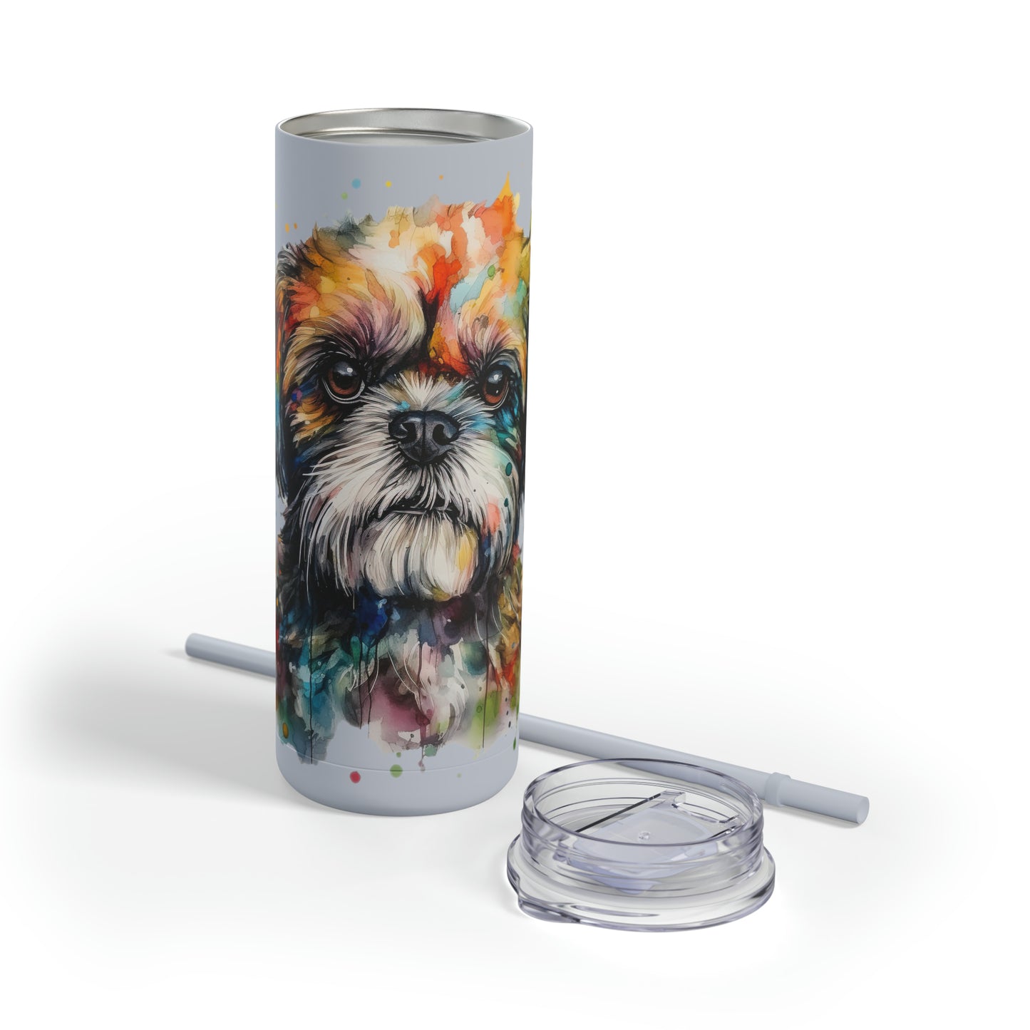 Shih Tzu 2 Maars Maker Skinny Matte Tumbler, 20oz