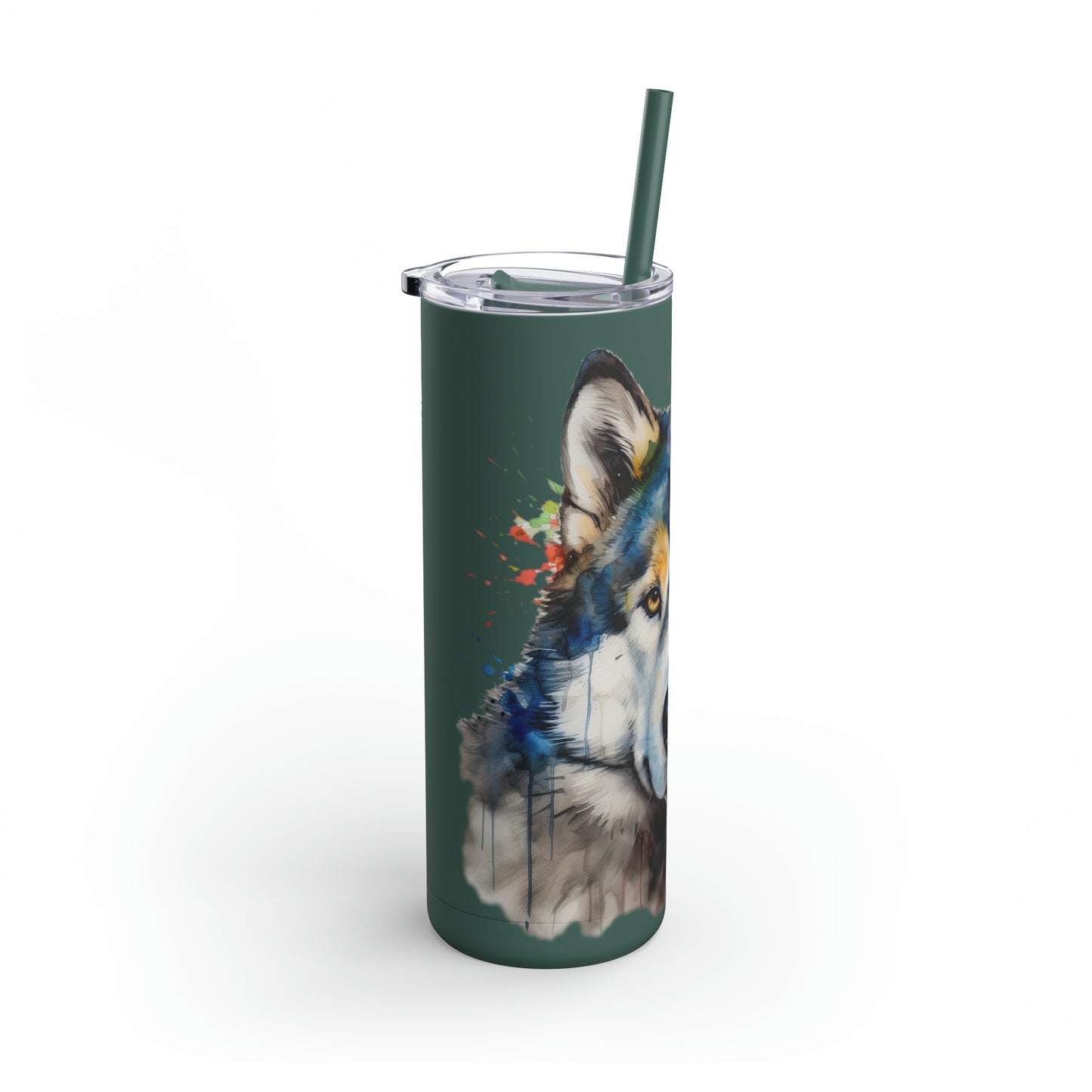 Alaskan Malamute 3 Maars Maker Skinny Matte Tumbler, 20oz