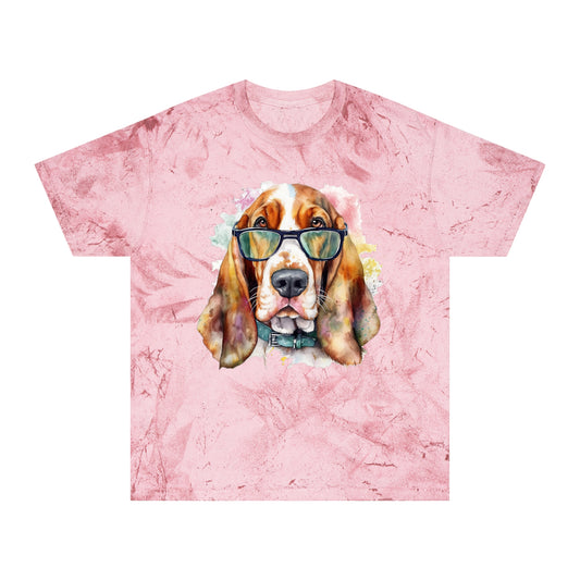 Basset Hound 6 Unisex Color Blast T-Shirt
