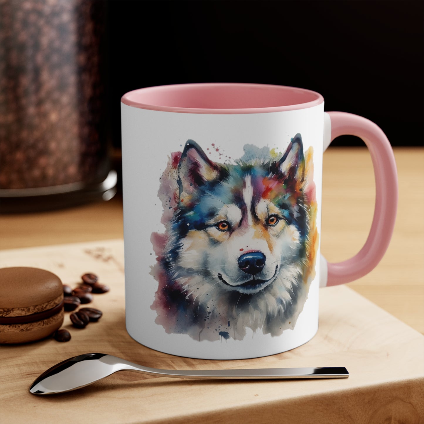 Alaskan Malamute 2 Accent Mugs