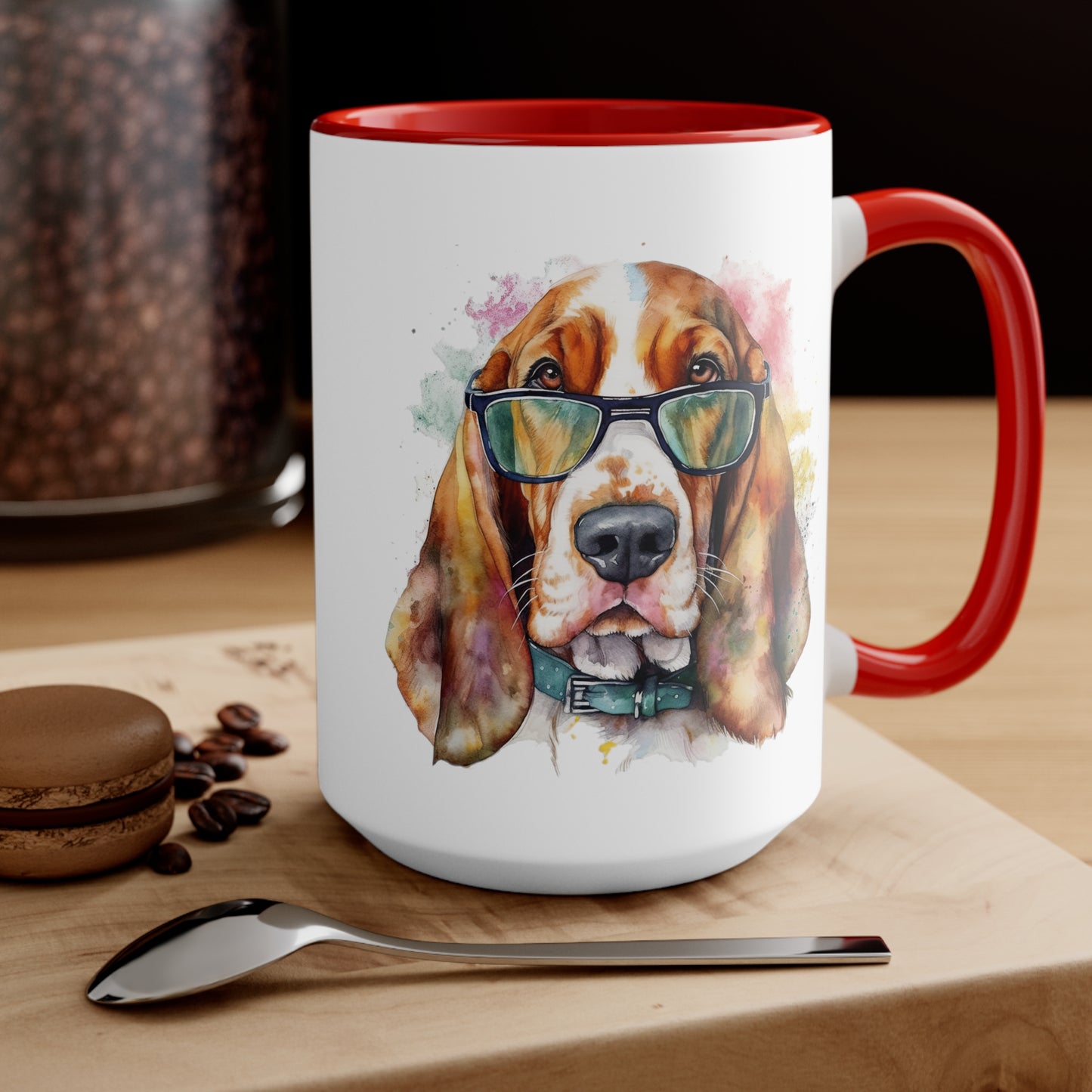 Basset Hound 6 Accent Mugs
