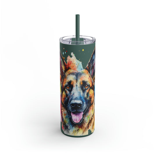 German Sheppard 1 Maars Maker Skinny Matte Tumbler, 20oz