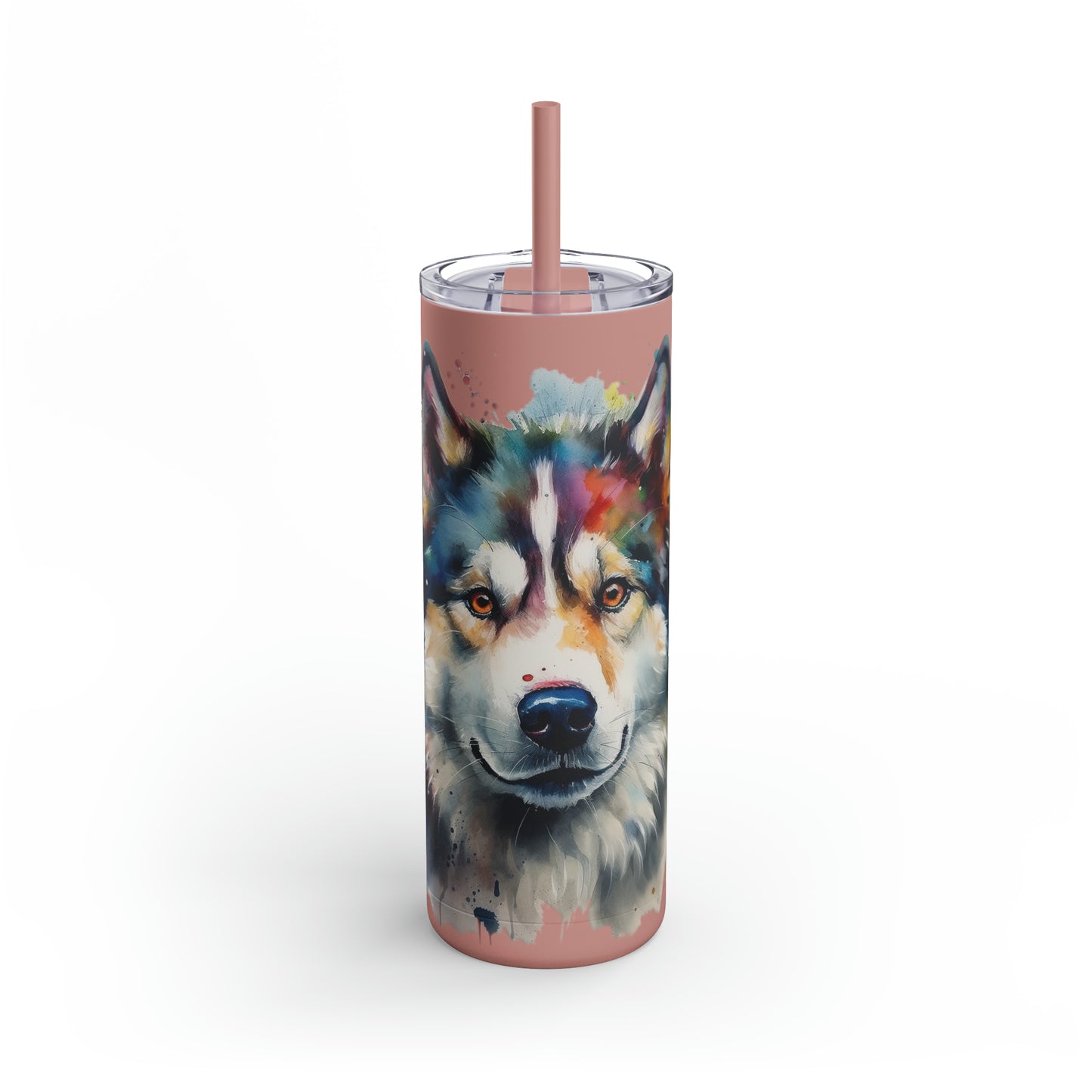 Alaskan Malamute 2 Maars Maker Skinny Matte Tumbler, 20oz