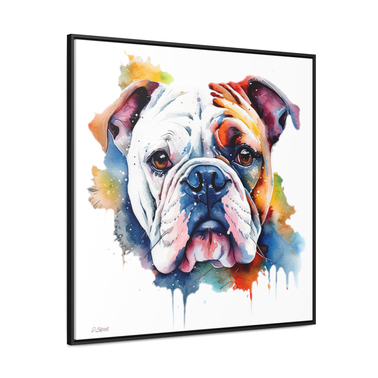bulldog 4 Gallery Canvas Wraps, Square Frame