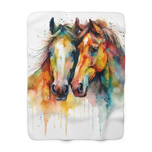 Horse Rescue 6 Sherpa Fleece Blanket