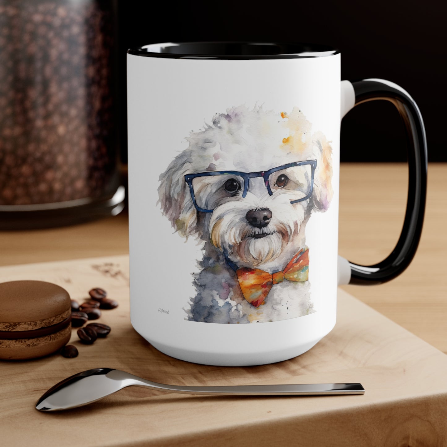 Bichon Frise 4 Accent Mugs