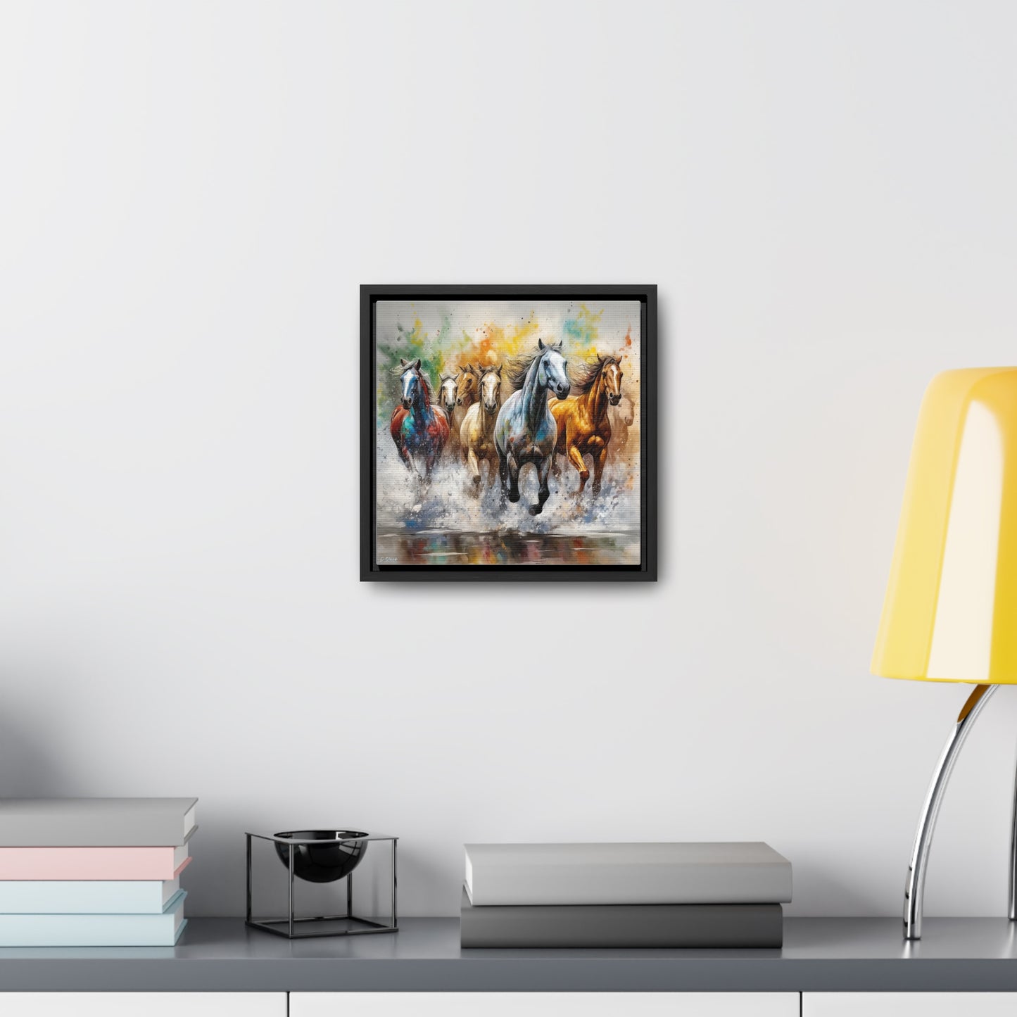 Horse Rescue 16 Gallery Canvas Wraps, Square Frame