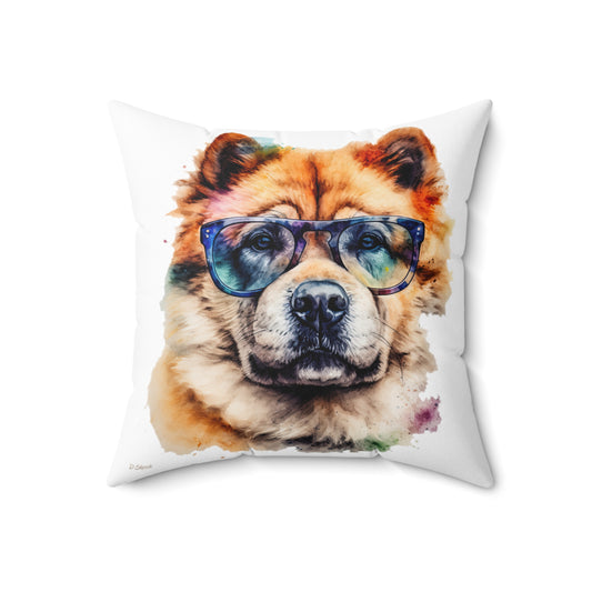 Chow Chow 5 Spun Polyester Square Pillow