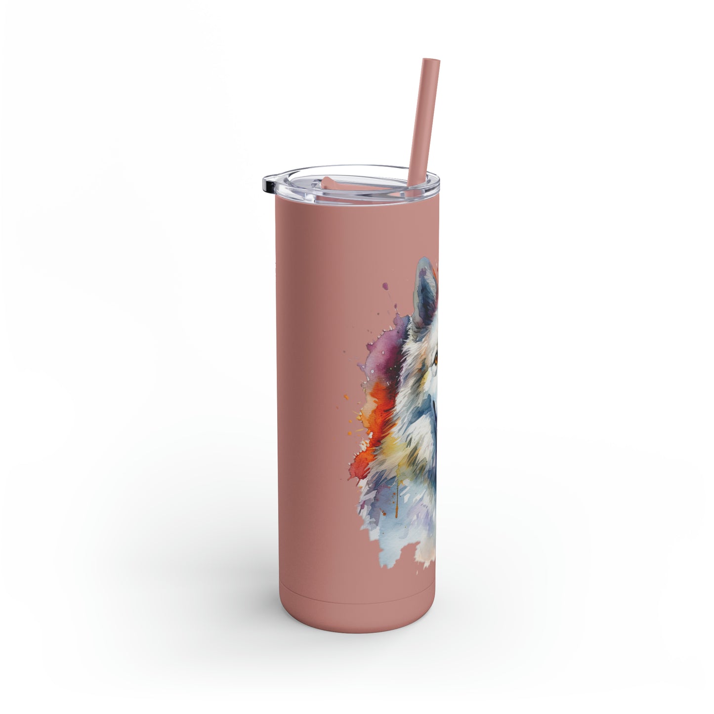 American Eskimo Dog 3 Maars Maker Skinny Matte Tumbler, 20oz