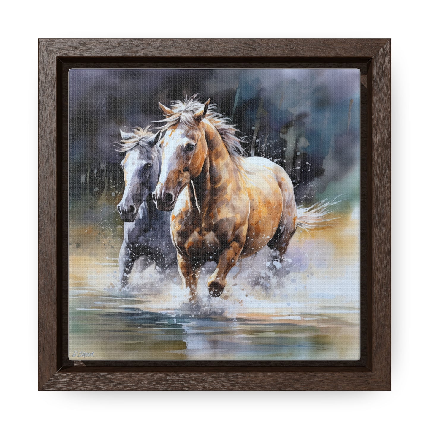 Horse Rescue 18 Gallery Canvas Wraps, Square Frame