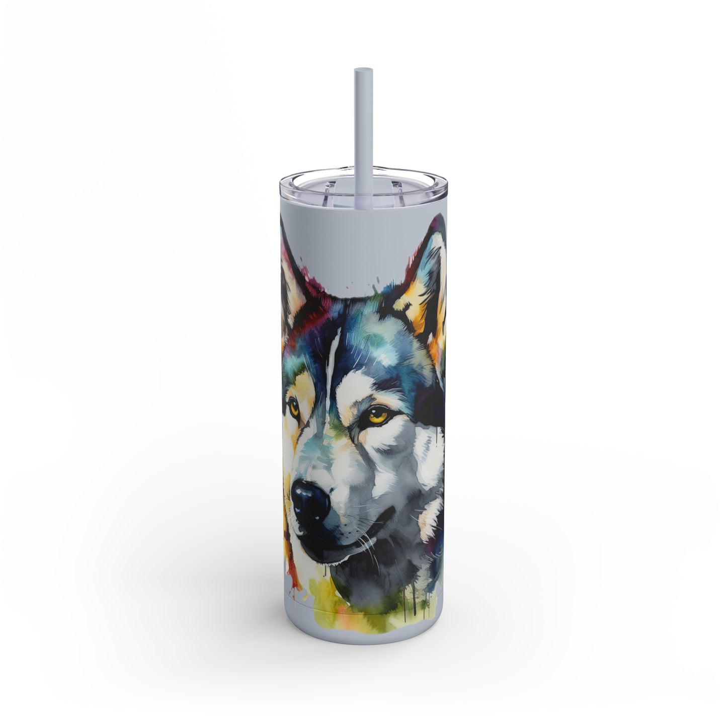 Siberian Husky 3 Maars Maker Skinny Matte Tumbler, 20oz