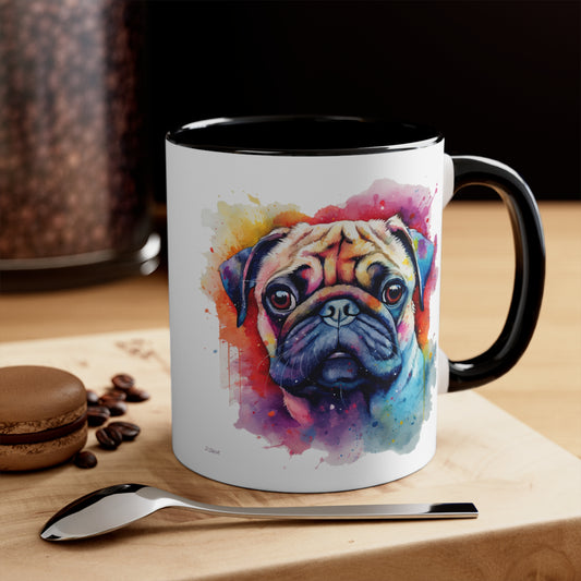 Pug 1 Accent Mugs