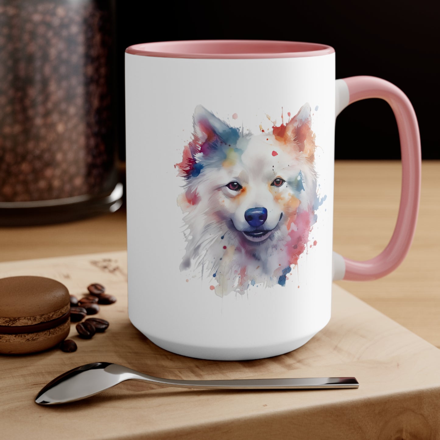 American Eskimo Dog 1 Accent Mugs