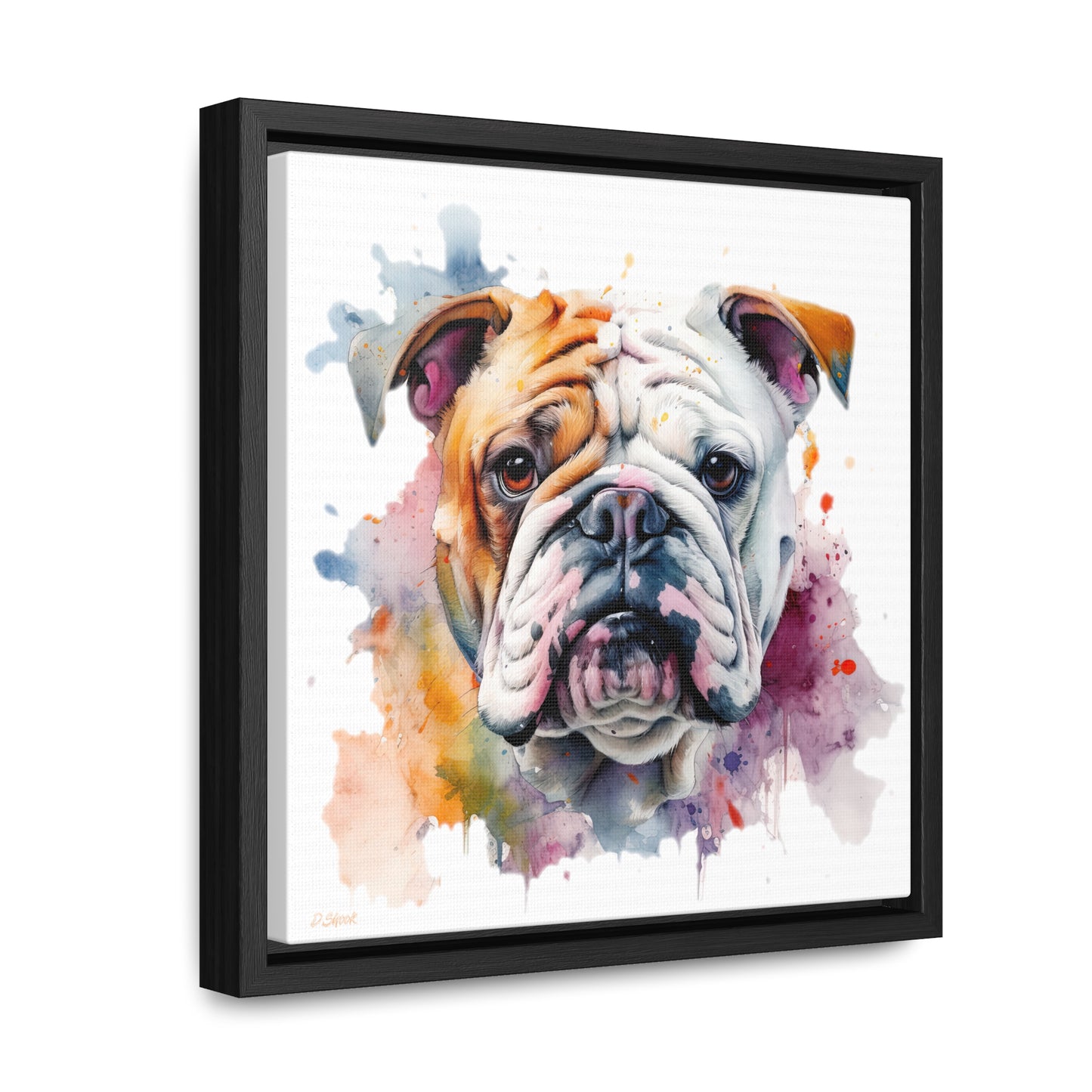 bulldog 1 Gallery Canvas Wraps, Square Frame