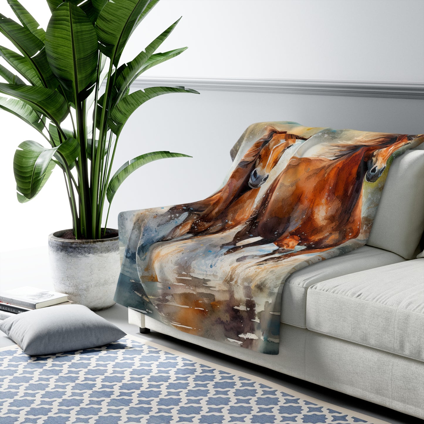 Horse Rescue 17 Sherpa Fleece Blanket