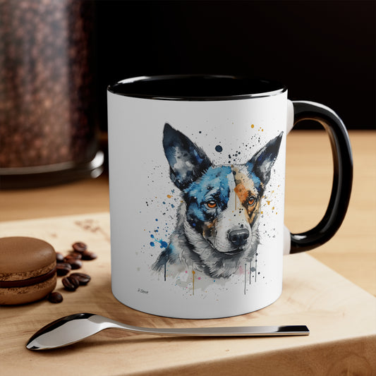 Blue Heeler 1 Accent Mugs