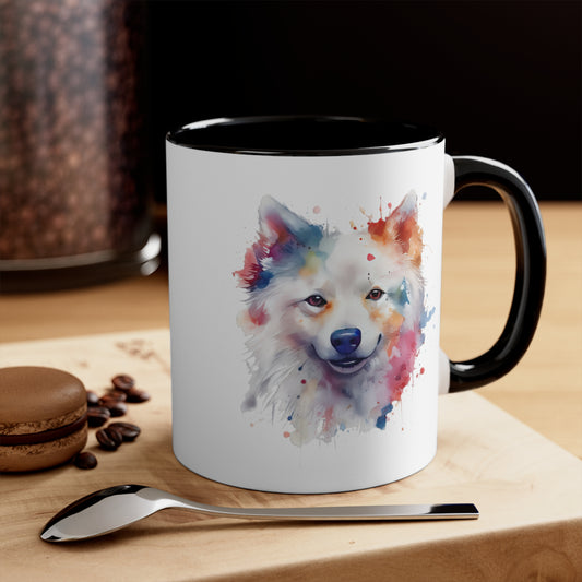 American Eskimo Dog 1 Accent Mugs