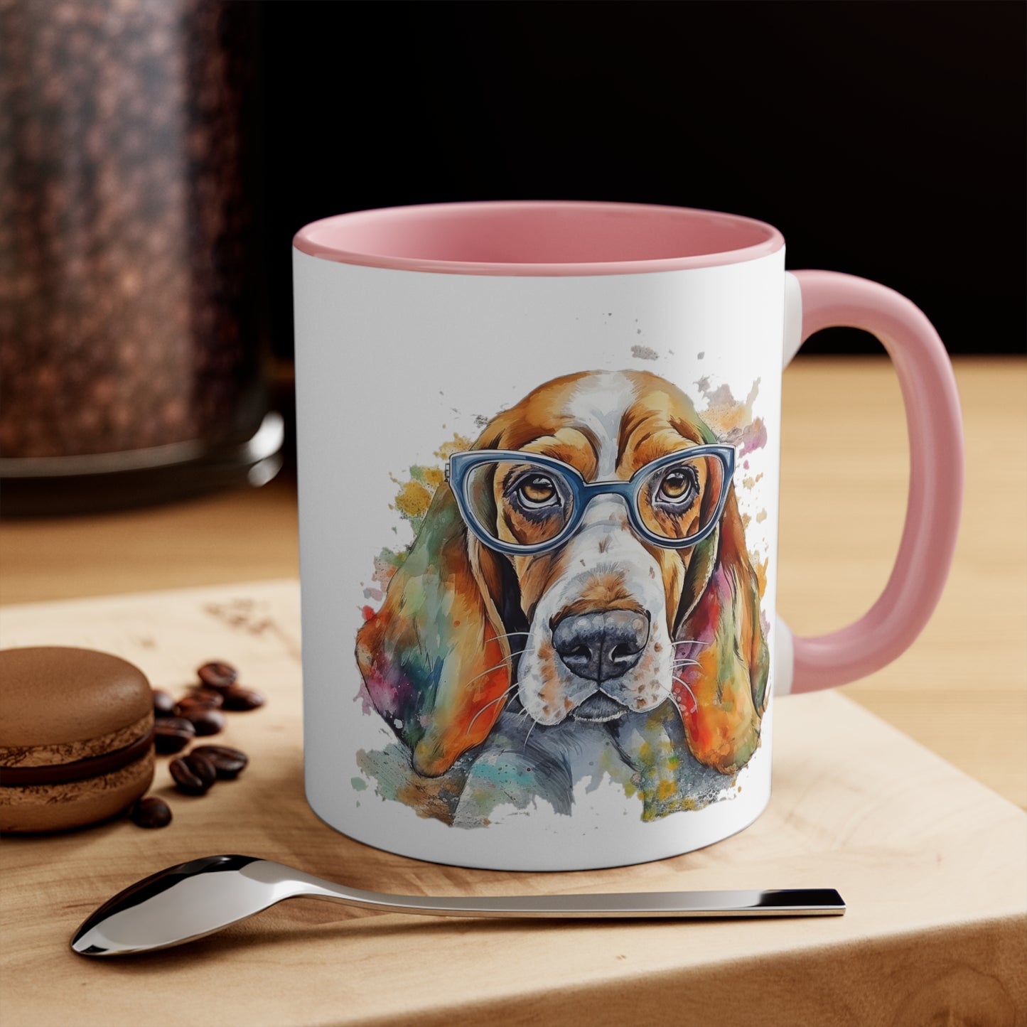 Basset Hound 5 Accent Mugs