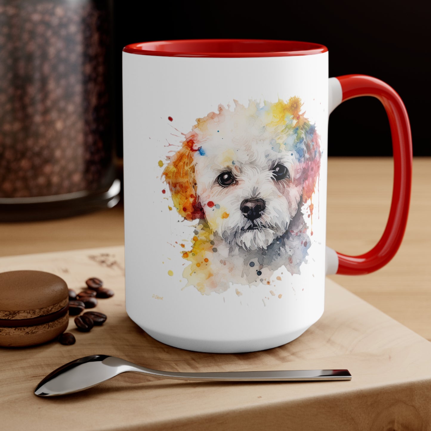Bichon Frise 2 Accent Mugs