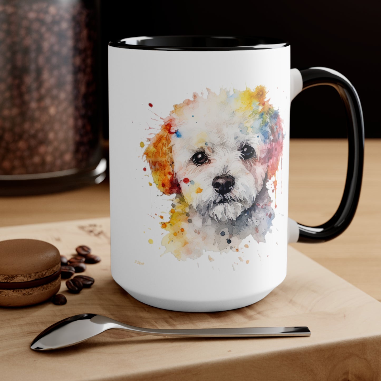 Bichon Frise 2 Accent Mugs