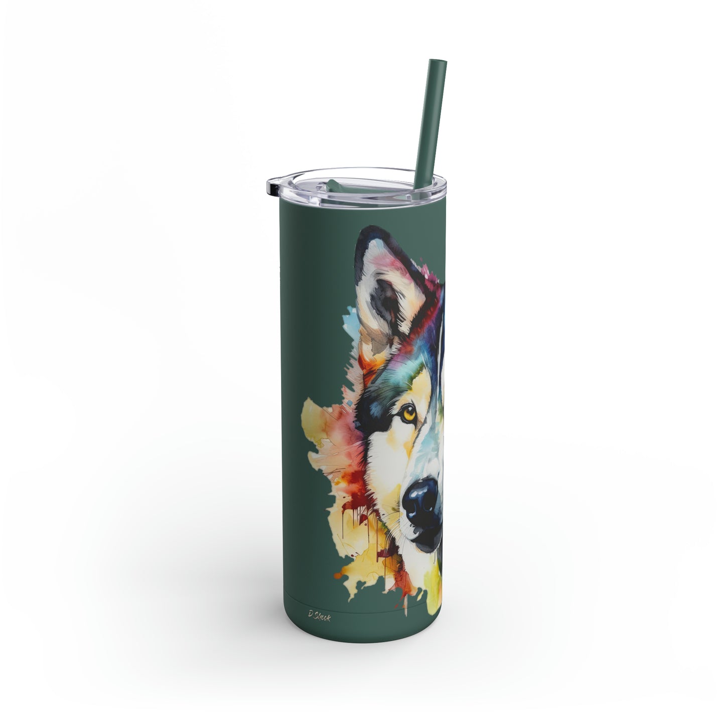 Siberian Husky 3 Maars Maker Skinny Matte Tumbler, 20oz