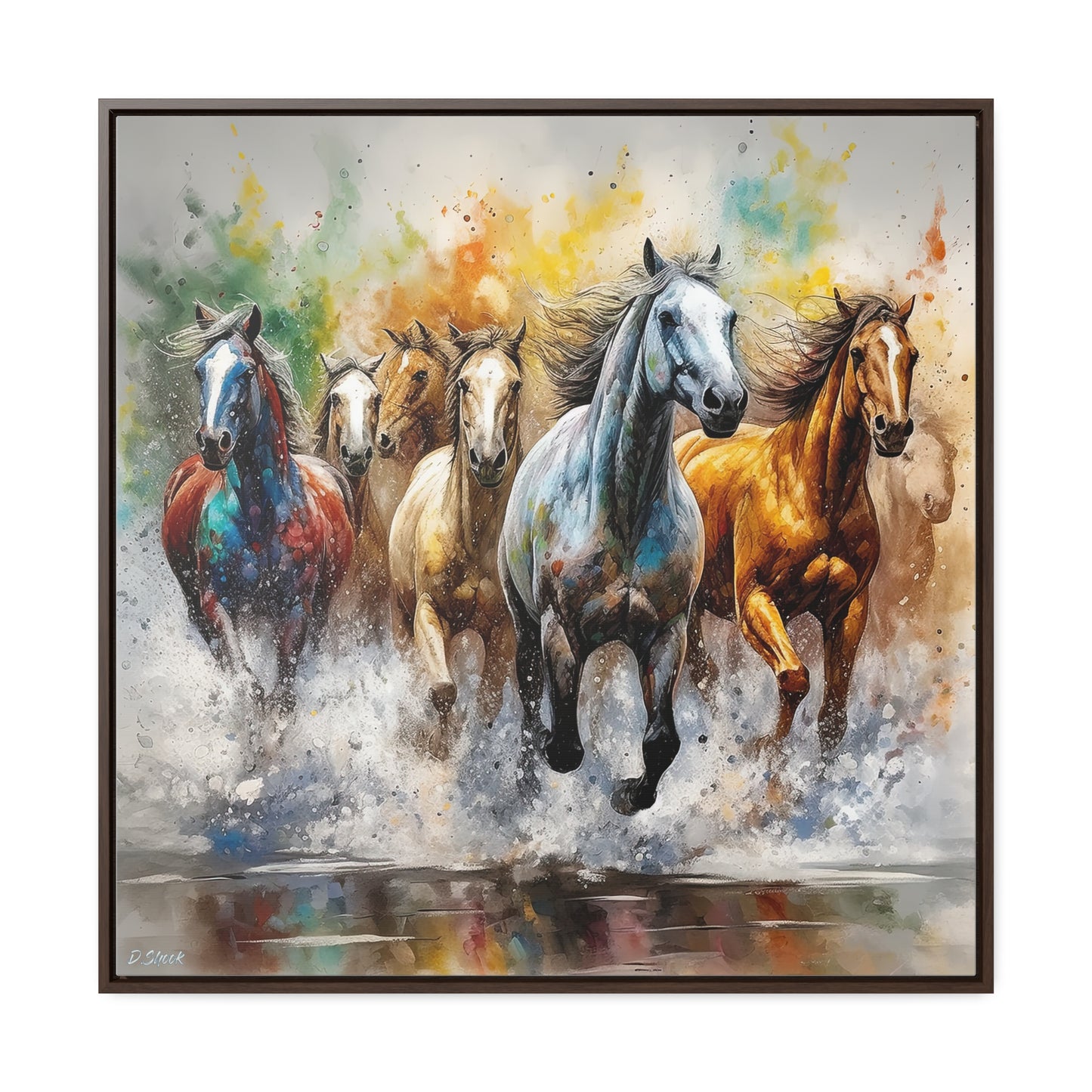 Horse Rescue 16 Gallery Canvas Wraps, Square Frame