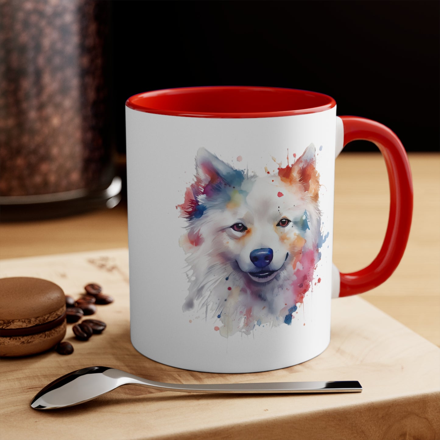 American Eskimo Dog 1 Accent Mugs