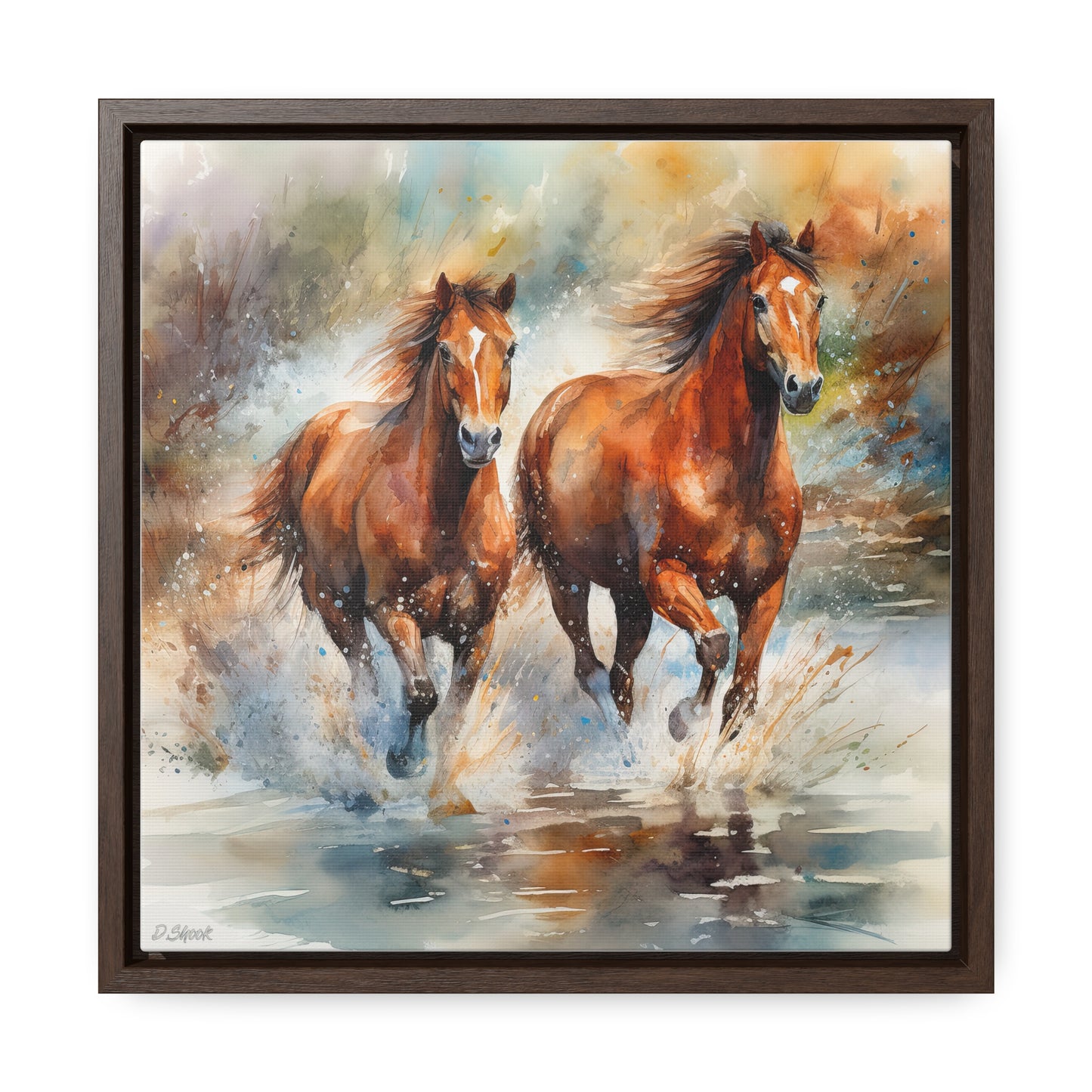 Horse Rescue 17 Gallery Canvas Wraps, Square Frame