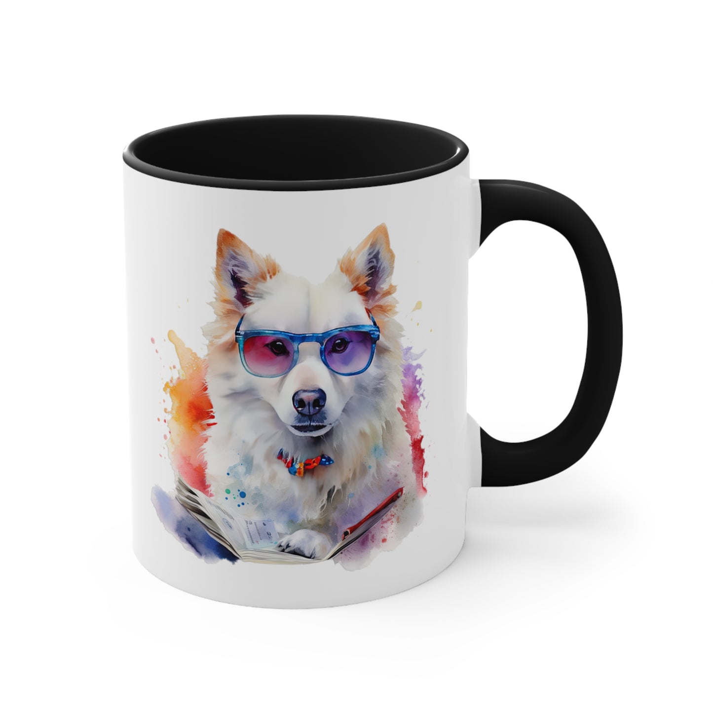 American Eskimo Dog 4 Accent Mugs