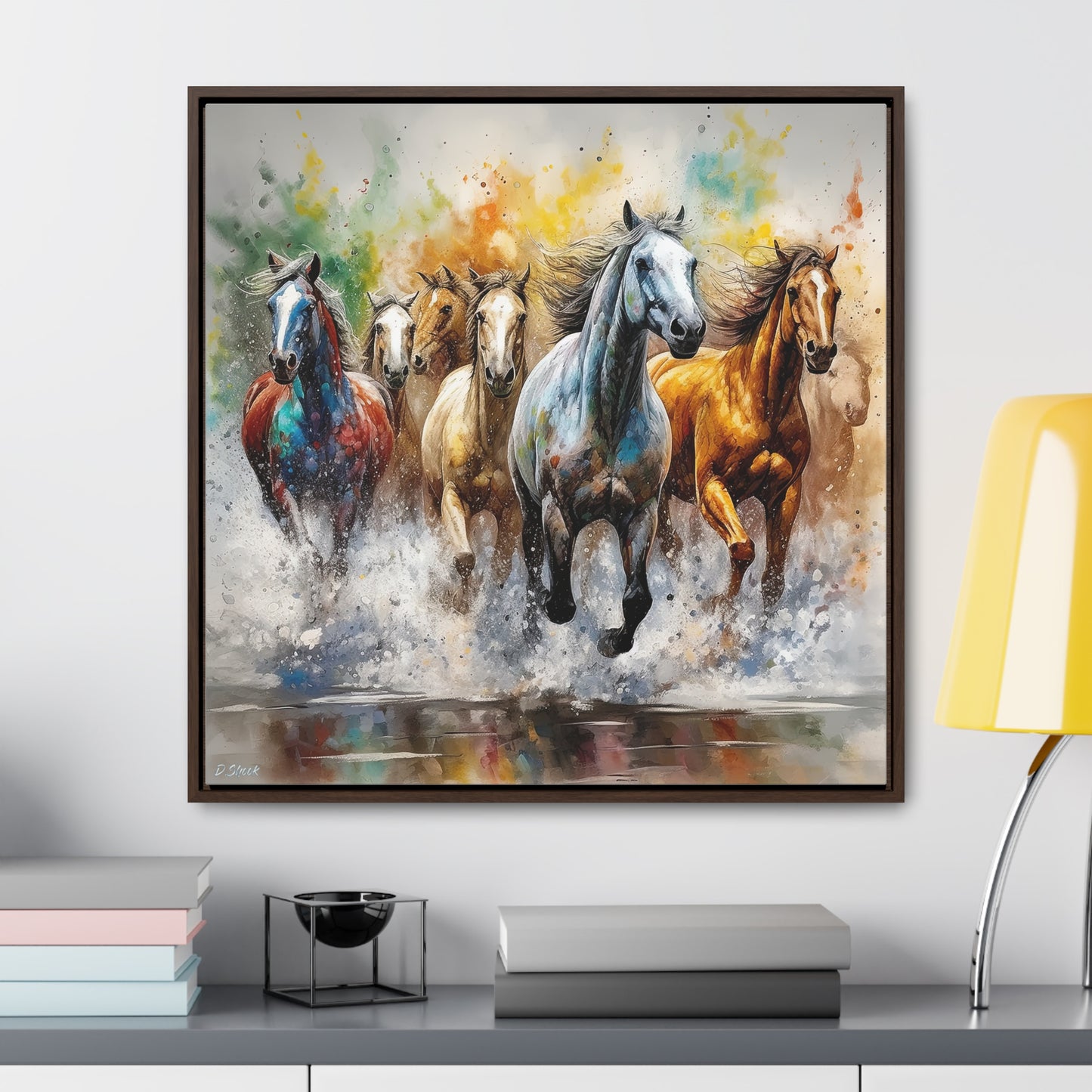 Horse Rescue 16 Gallery Canvas Wraps, Square Frame