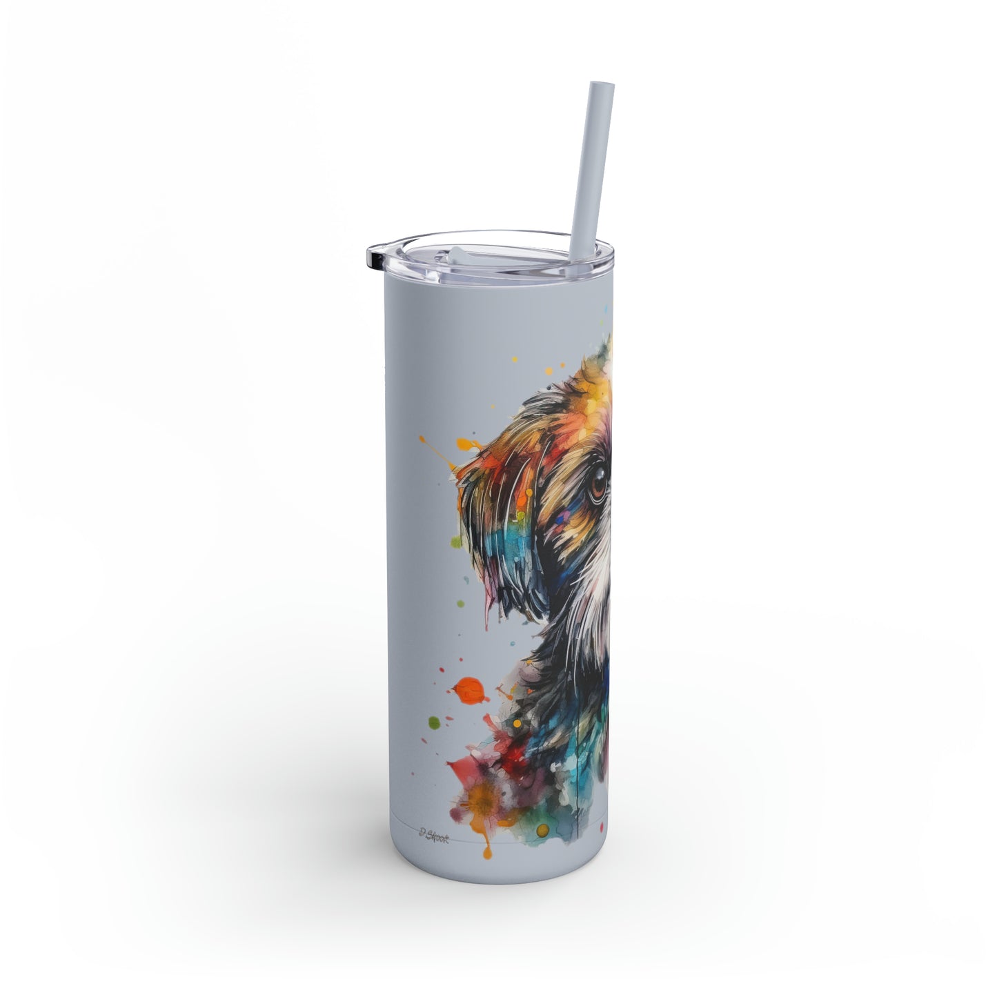 Shih Tzu 2 Maars Maker Skinny Matte Tumbler, 20oz
