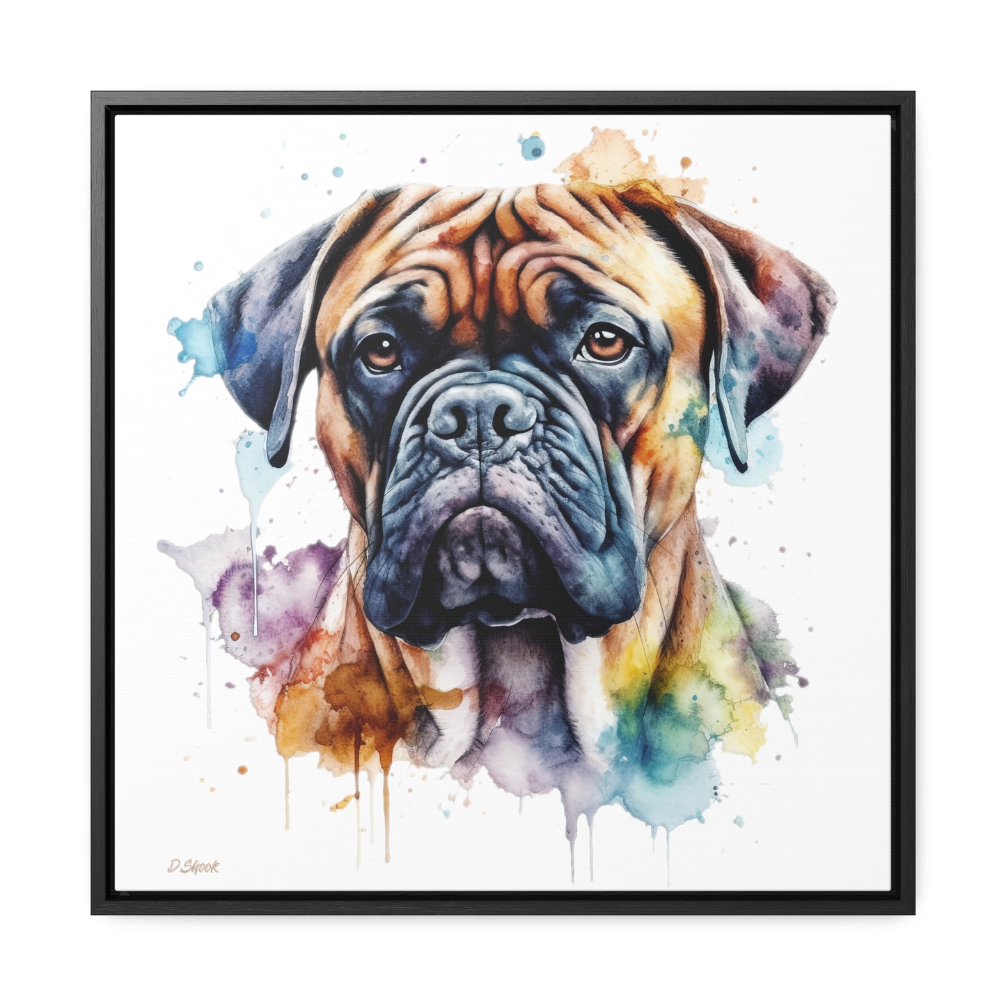 Bullmastiff 1 Gallery Canvas Wraps, Square Frame