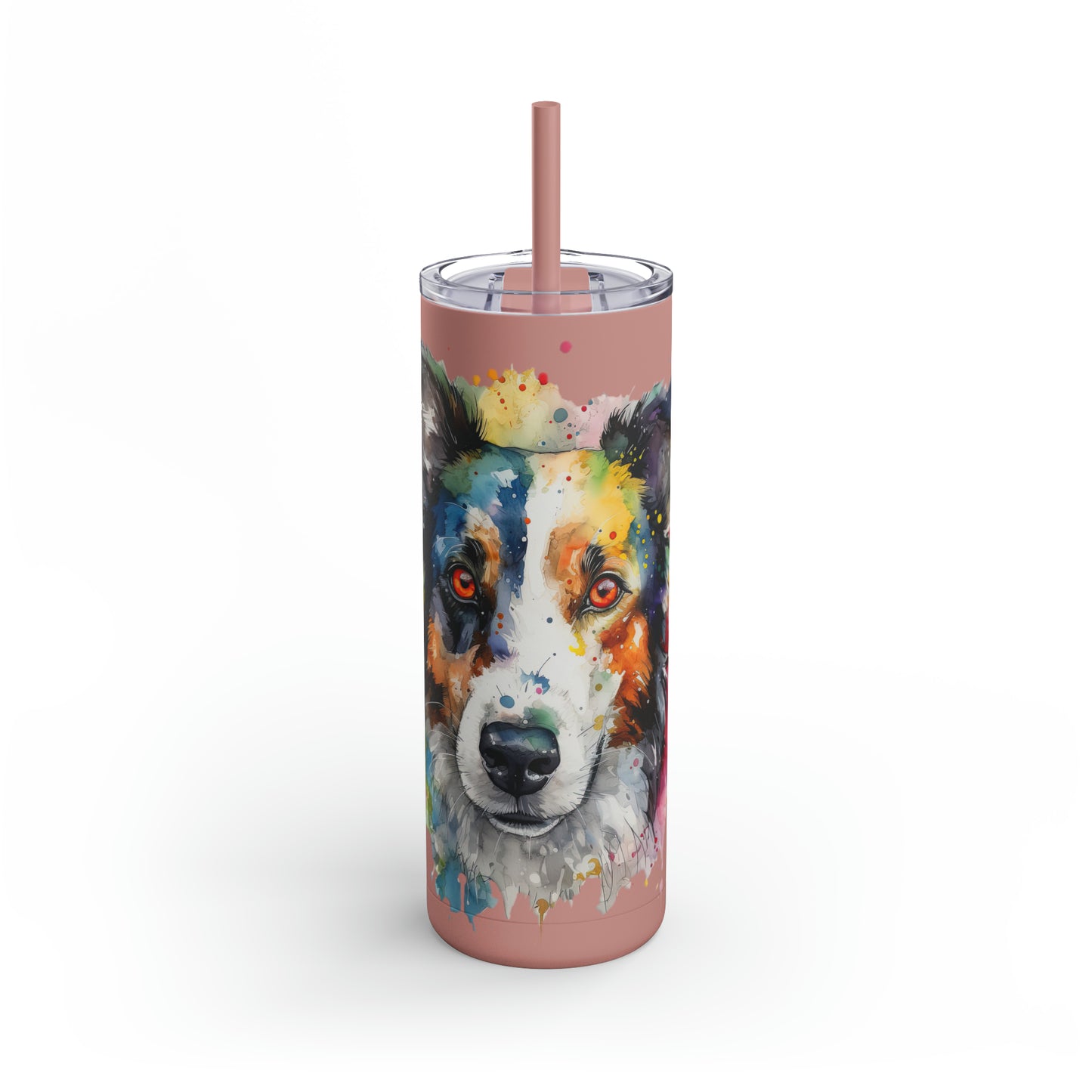 Border Collie 3 Maars Maker Skinny Matte Tumbler, 20oz