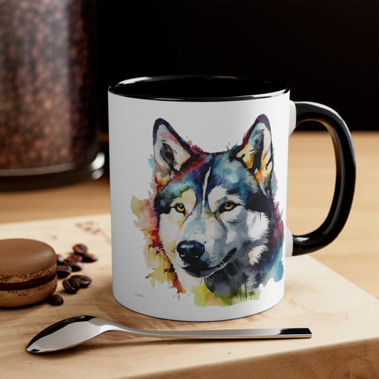Siberian Husky 3 Accent Mugs